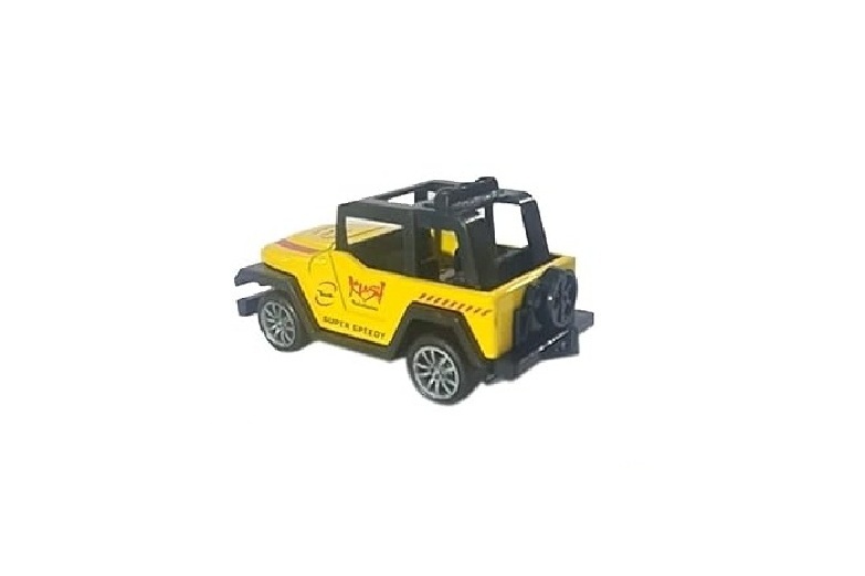 Die cast Metal Pull Back Sports Toy Jeep - Yellow