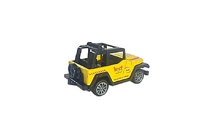 Die cast Metal Pull Back Sports Toy Jeep - Yellow