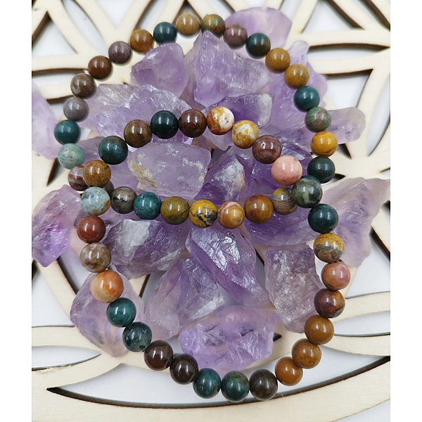 Pulsera de Jaspe de Policromo