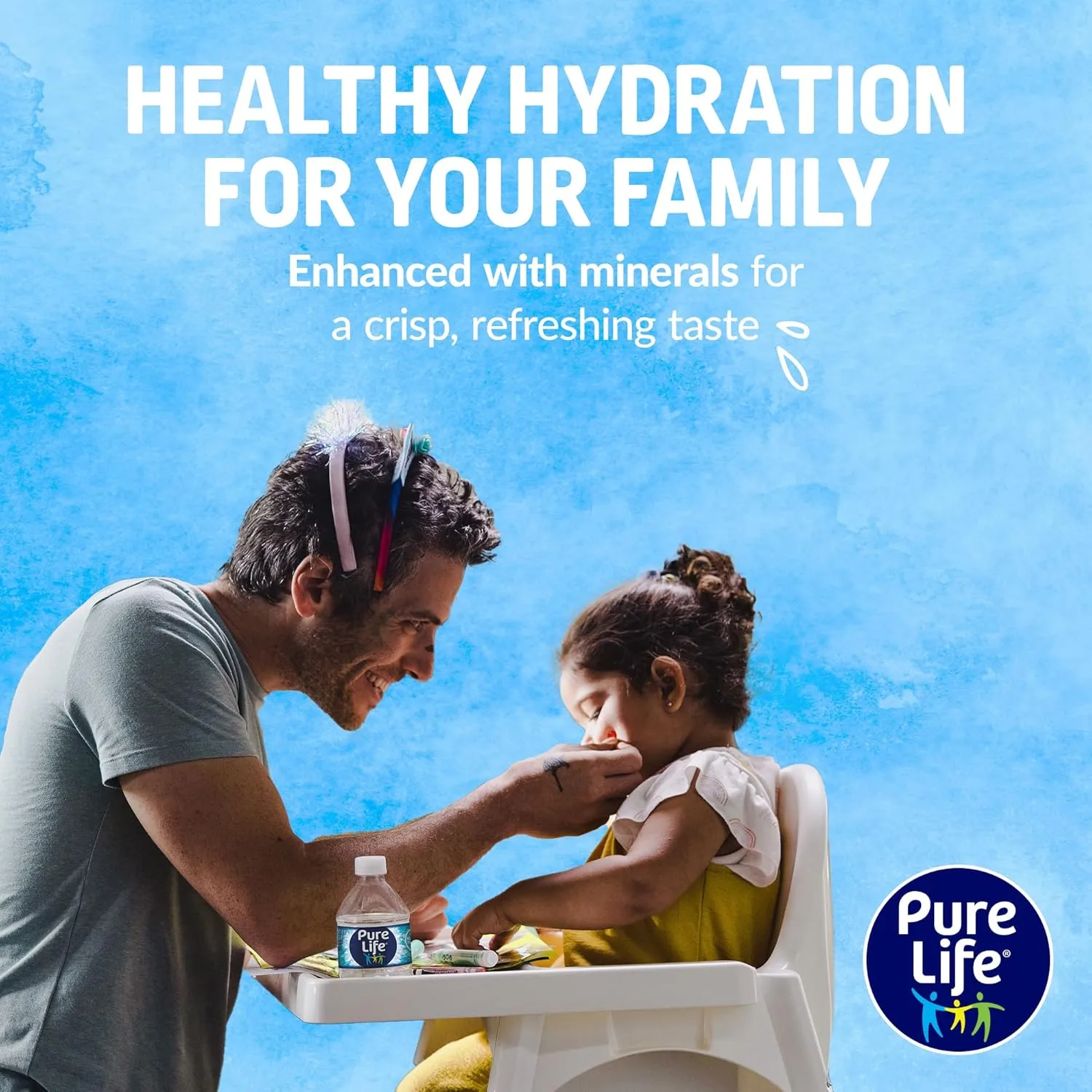 Pure Life Purified Water Bottles, 24 Pack - Still Bottled Water with Added Minerals for a Crisp Taste