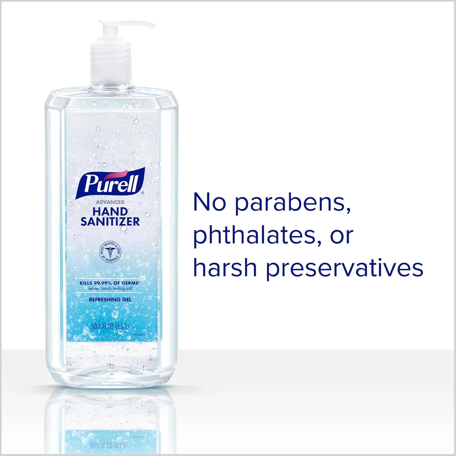 Purell Advanced Hand Sanitizer Refreshing Gel, Clean Scent, 1.5 Liter Pump Bottle (Pack of 1) - 5015-04