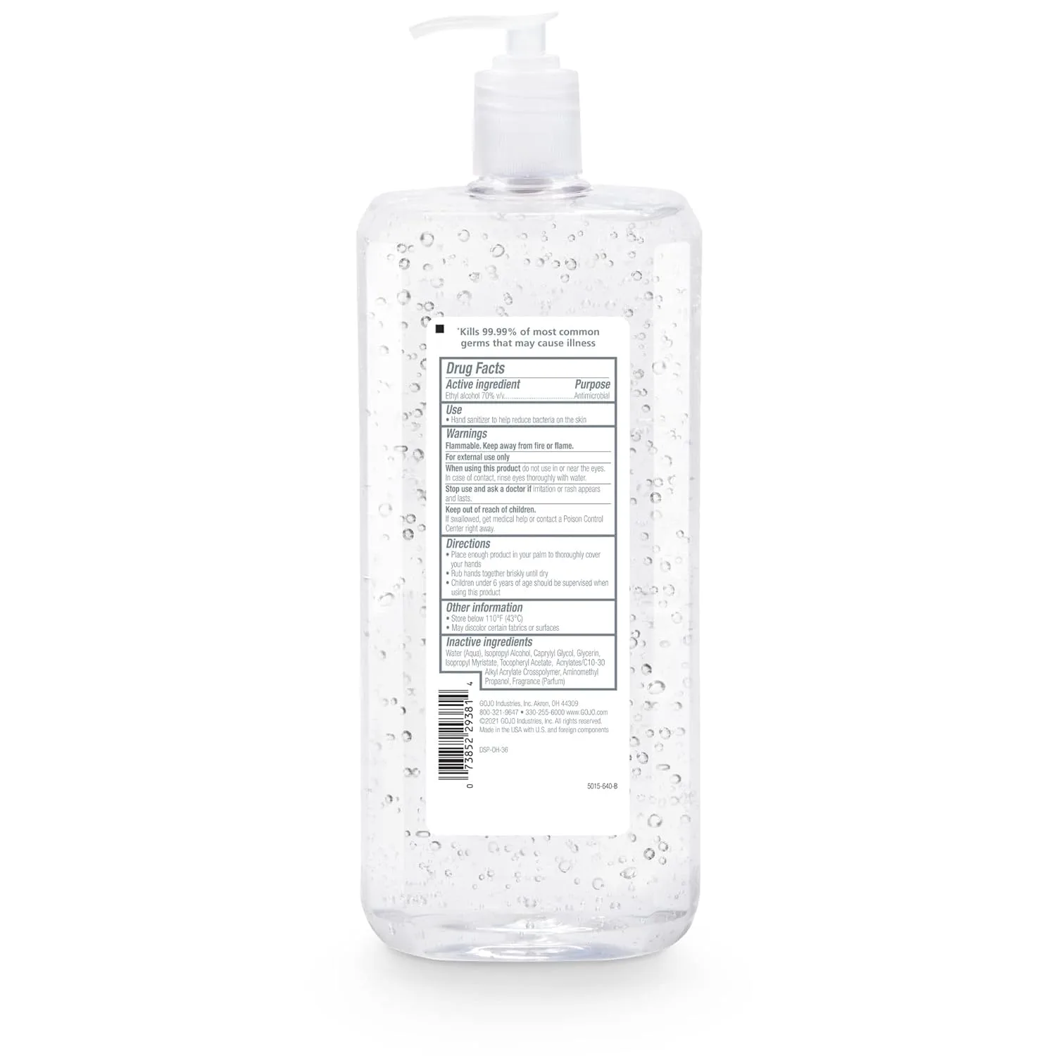 Purell Advanced Hand Sanitizer Refreshing Gel, Clean Scent, 1.5 Liter Pump Bottle (Pack of 1) - 5015-04