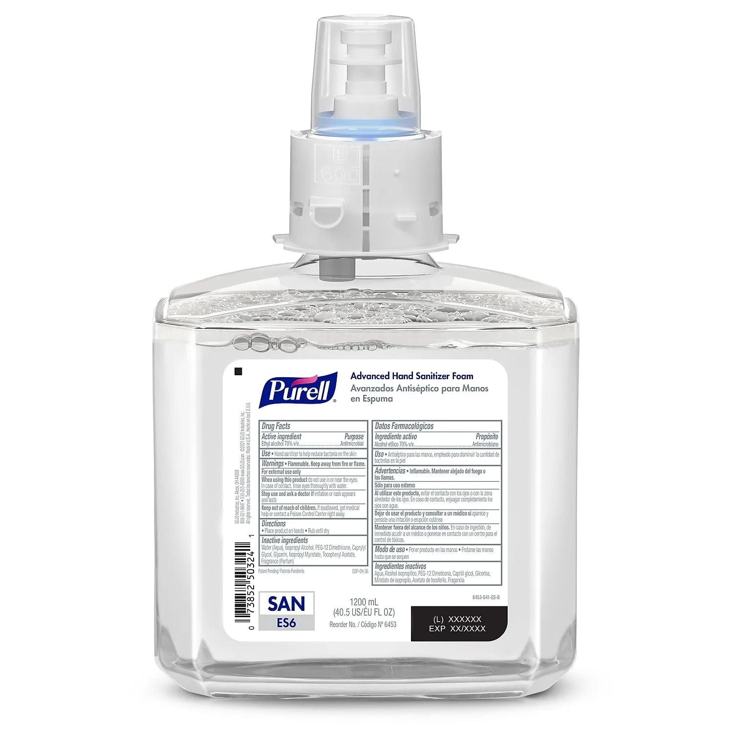 PURELL Brand Advanced Hand Sanitizer Foam, Clean Scent, 1200 mL Refill (Pack of 2) - 6453-02