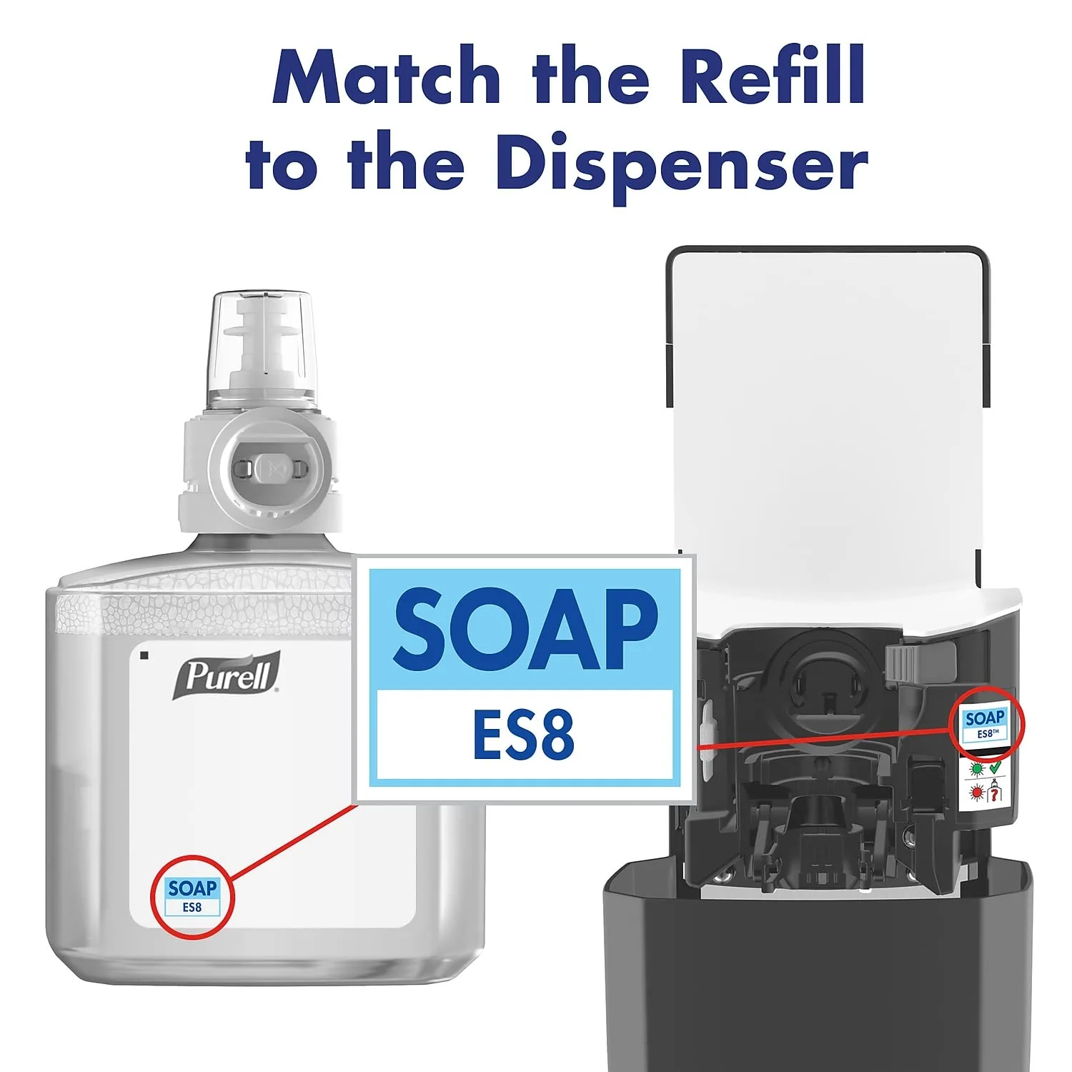 PURELL Brand HEALTHY SOAP Gentle and Free Foam, Fragrance Free, 1200 mL Refill for PURELL ES8 Automatic Soap Dispenser (Pack