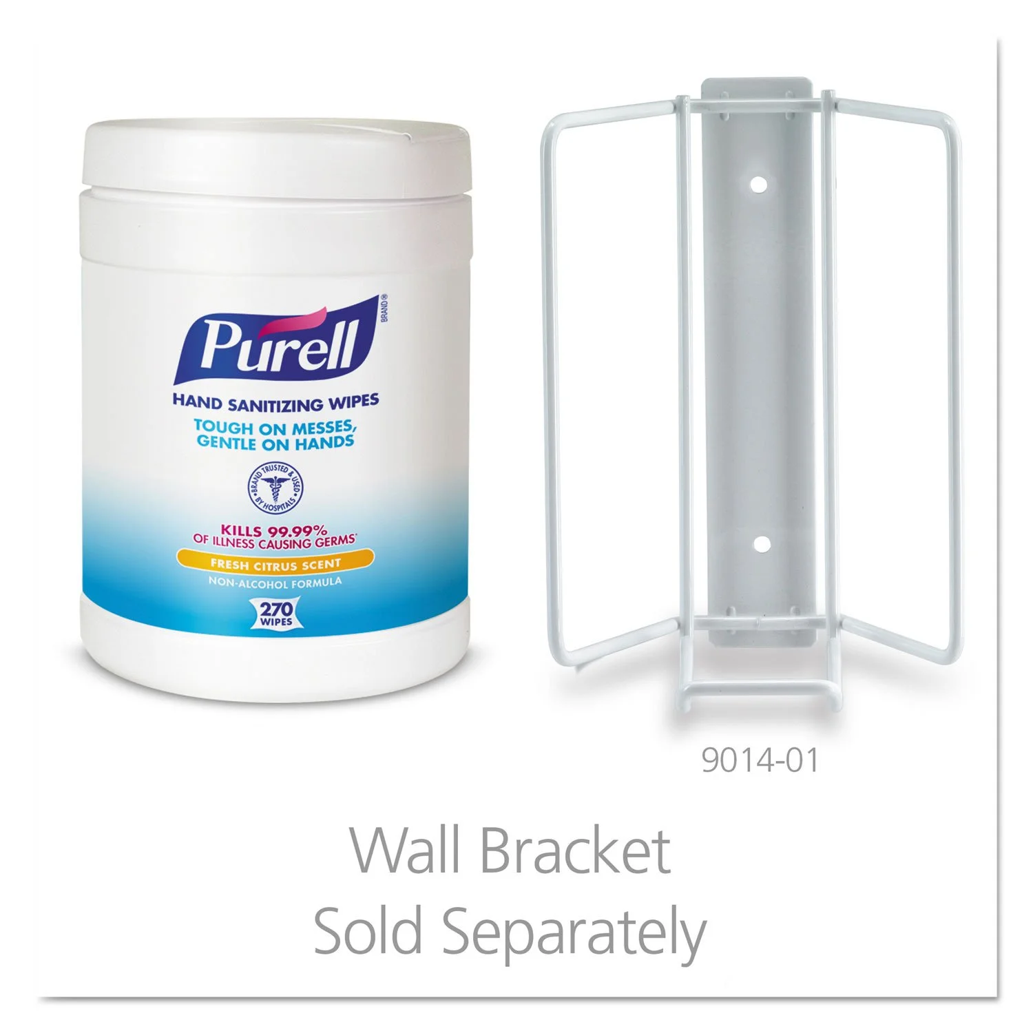 Purell Sanitizing Wipes, Canister of 270 Wipes - Fresh Citrus, 6.75 x 6 in.