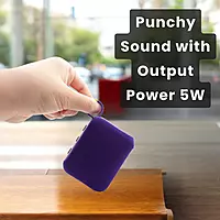 Portable Bluetooth Speaker - Waterproof Mini Wireless Speaker with Deep Bass, LED Buttons & Strap (Purple/Red)