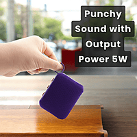 Portable Bluetooth Speaker - Waterproof Mini Wireless Speaker with Deep Bass, LED Buttons & Strap (Purple/Red)