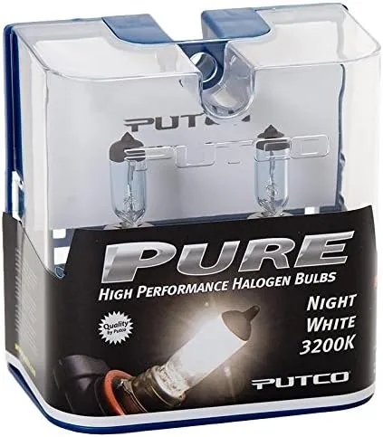 Putco 239005NW Pure Halogen Headlight Bulb - Night White - 9005 (Pair)