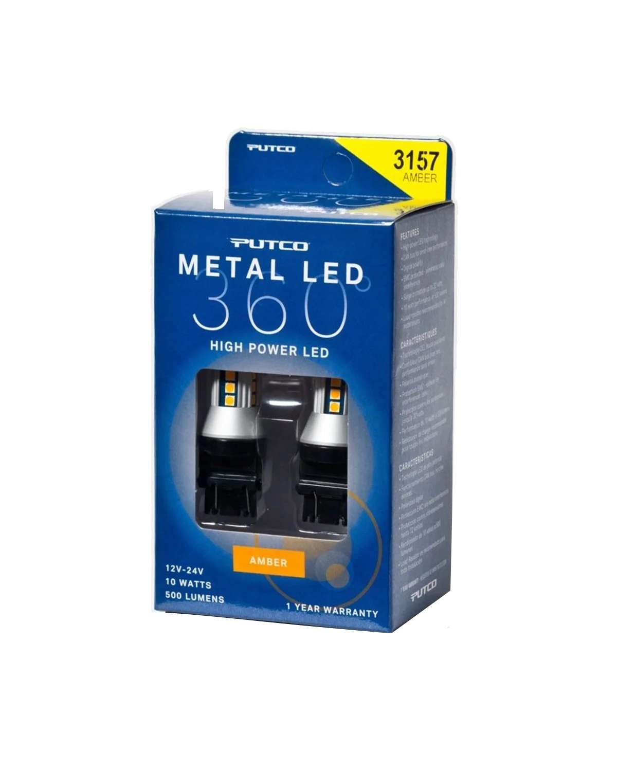 Putco 343157A-360 Amber Metal 360 LED Advanced Technology Lights