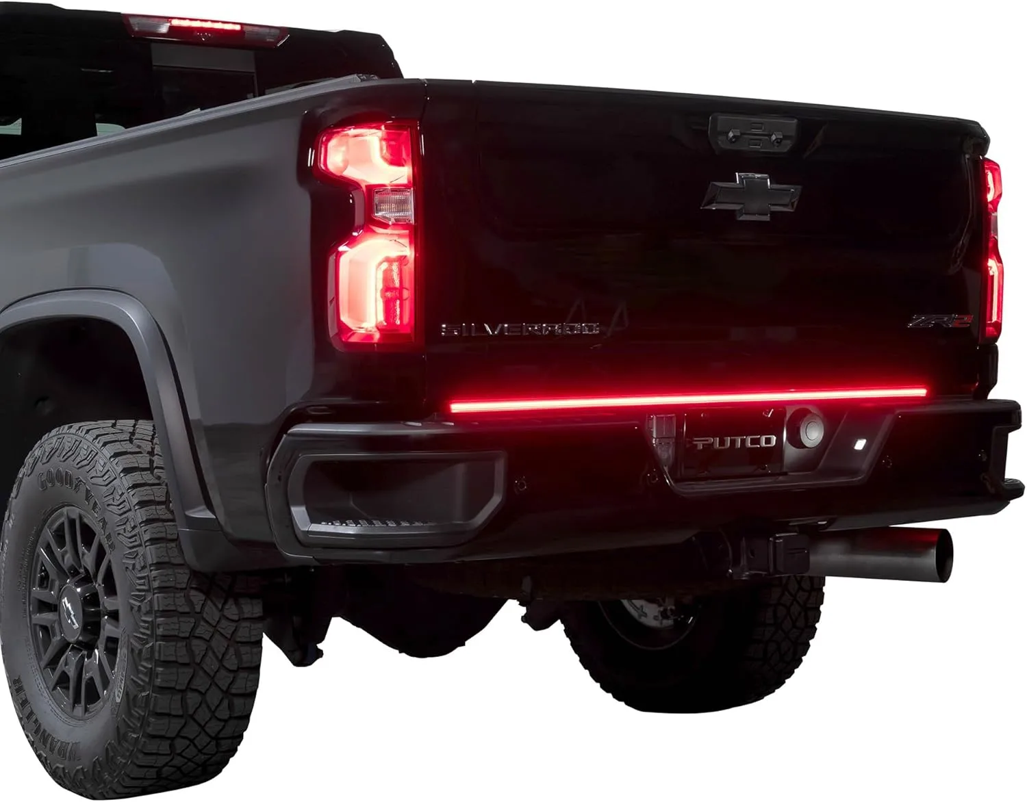 Putco 60" Blade LED Tailgate Light Bar Red/Amber/White LEDs & Plug-N-Play Quick Connect Harness - Fits Chevy Silverado/GMC Sierra 2020-2026