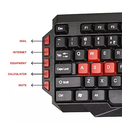 POWER X USB WIRED KEYBOARD MODEL- PWX-REDROCK-700