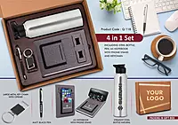 4 in 1 Gray set: Metal Keychain