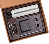 4 in 1 Gray set: Metal Keychain