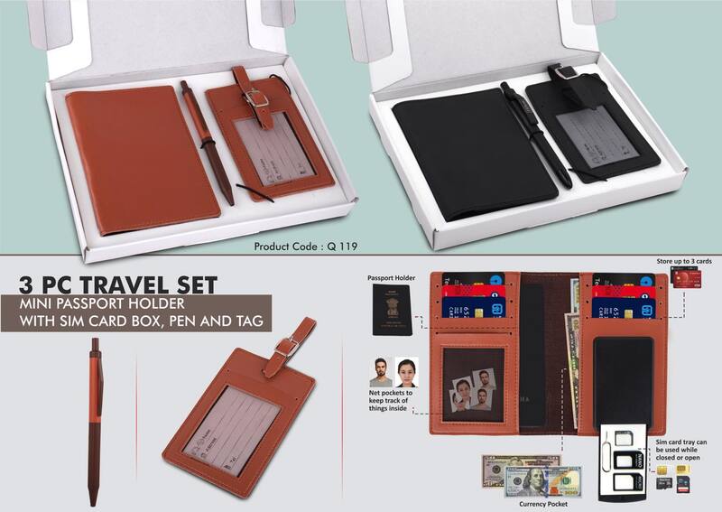 3 pc Travel set: Mini Passport holder