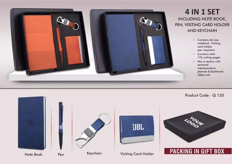 4 pc Notebook Set: A6 size notebook,