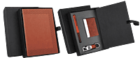 Compact 4 pc Tan gift set: A5 size Notebook