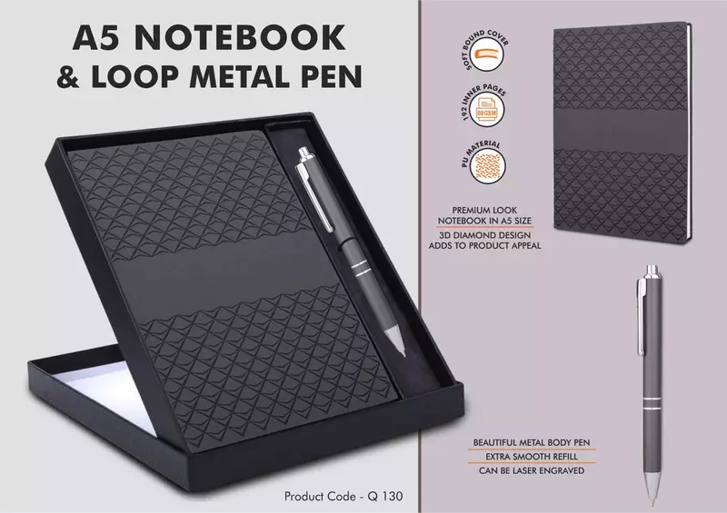 Dune Notebook Gift set: A5 Dune Notebook With Pen
