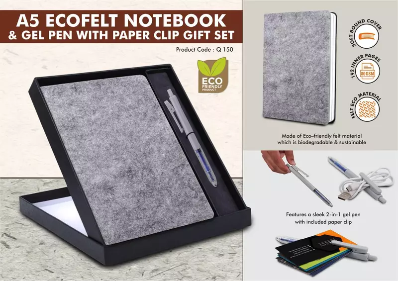 EcoFelt Notebook Gift set: