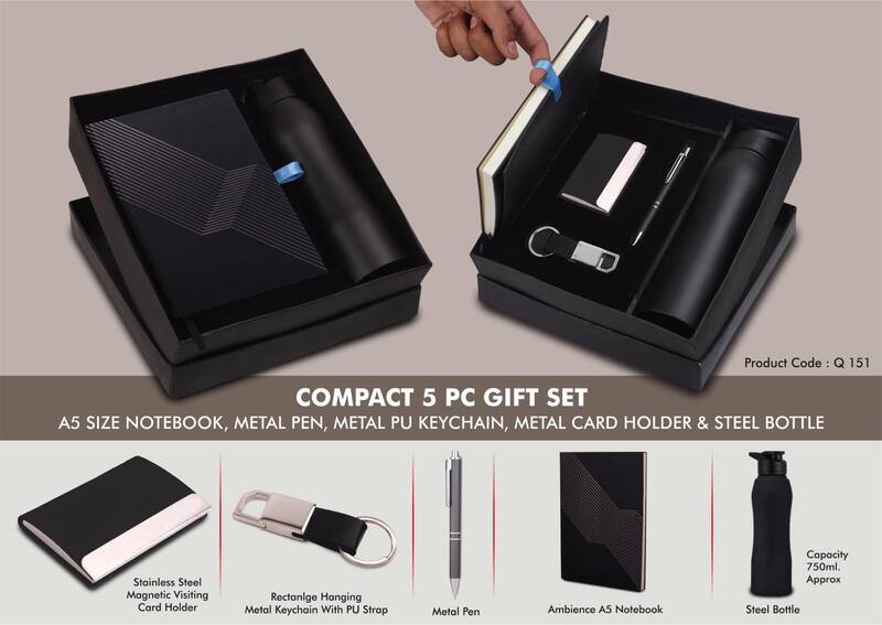 Compact 5 Pc Black Gift Set: