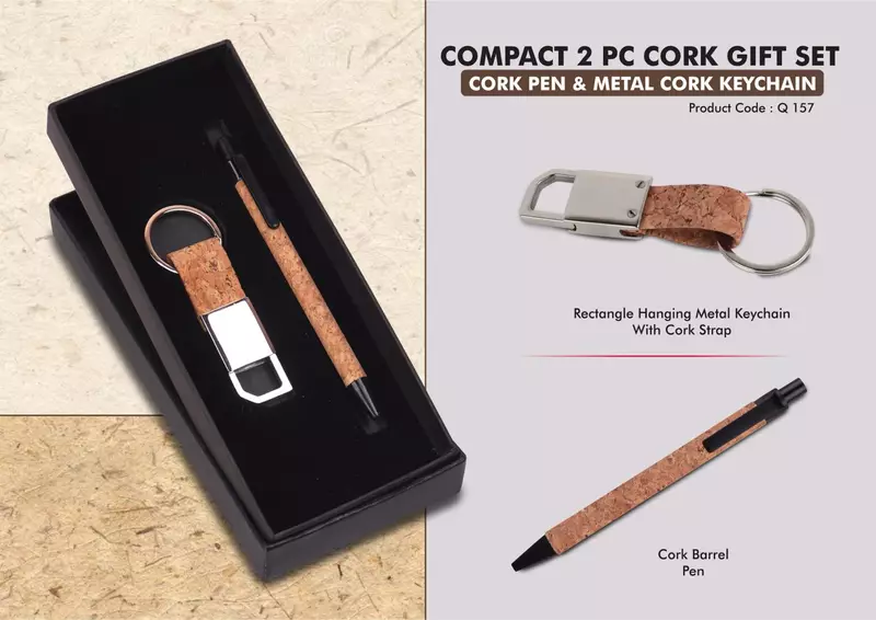 Compact 2 Pc Cork Gift Set: