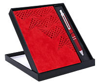2 in 1 Red Set: Origami notebook with Metal Pen
