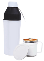 3 pc Gift Set : Insulated Square Steel bottle with 2 Steel cups