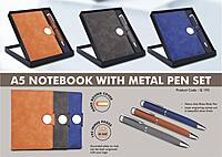 2 in 1 Set: Magnetic Flap notebook with Metal Pen in Gift Box