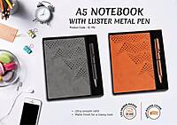 2 in 1 Set: A5 notebook with Luster Metal Pen in Gift Box