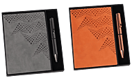 2 in 1 Set: A5 notebook with Luster Metal Pen in Gift Box