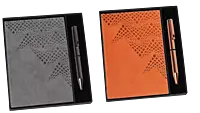 2 in 1 Set: A5 notebook with Luster Metal Pen in Gift Box