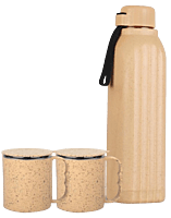 3 pc Eco Gift Set : Insulated Square Eco Steel bottle