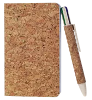 Mini Eco Set: Pocket Cork notebook with Cork 4 refill pen in Eco Gift Box