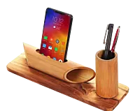 Bamboo Set: Bamboo tumbler with Music Amplifier for Smartphones