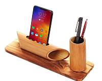 Bamboo Set: Bamboo tumbler with Music Amplifier for Smartphones