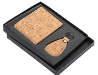 Cork Dual Set: Wallet with Keychain in gift box