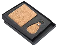 Cork Dual Set: Wallet with Keychain in gift box
