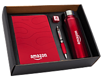 4 in 1 set: Steel bottle, Metal pen,