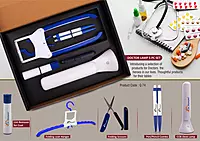 Doctor Lamp set: Folding Coat hanger, Lint remover, Folding scissors, Pen/Pencil