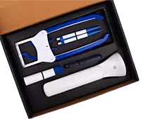 Doctor Lamp set: Folding Coat hanger, Lint remover, Folding scissors, Pen/Pencil