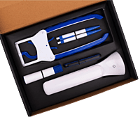 Doctor Lamp set: Folding Coat hanger, Lint remover, Folding scissors, Pen/Pencil
