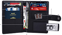 Canvas Gray Set of 4: Multi use Passport holder,