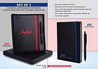 Laser Engrave Color Notebook with Metal Highlight