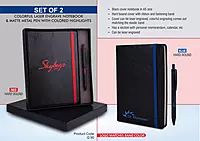 Laser Engrave Color Notebook with Metal Highlight