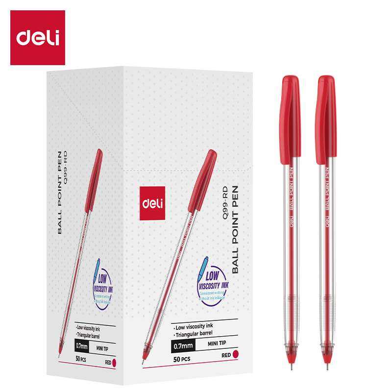 DELI Q99 FINEPOINT BIROS 0.7MM - RED