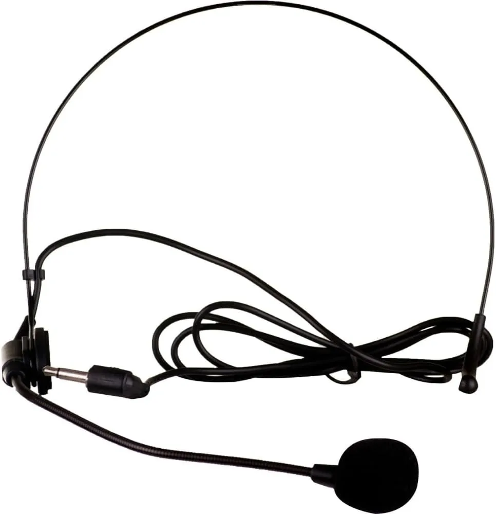 QFX M-309 Wireless Professional Microphone System with Headset & Lapel Microphones, Black