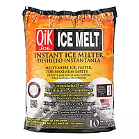 Qik Joe Calcium Chloride Ice Melt - 10 Lb Bag - Instant Snow and Ice Melt for Sidewalks, Driveways, Steps, Parking Lots, Concrete, Asphalt, and Other Surfaces
