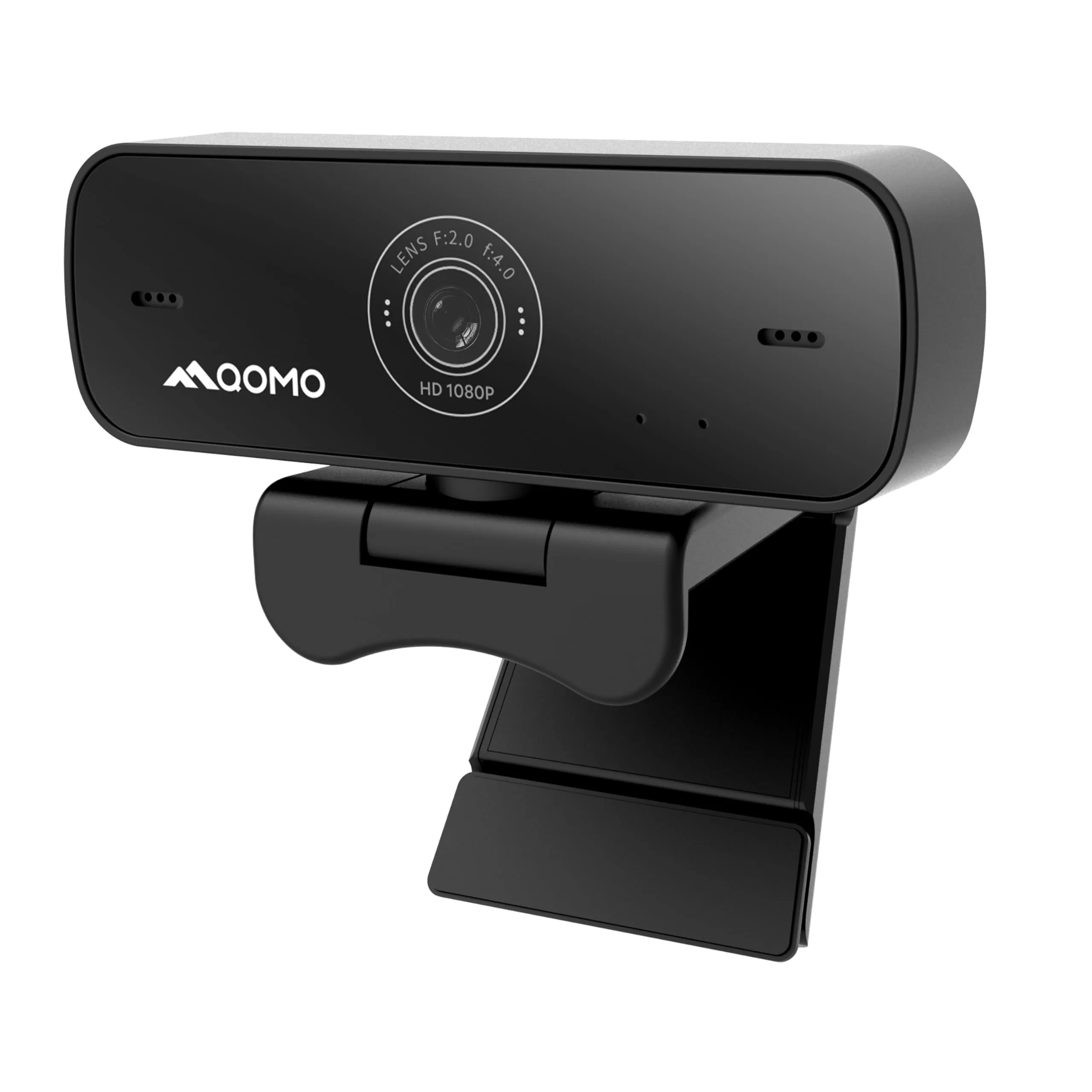 QWC 004 Full HD 1080p Webcam with Microphone, 180° Rotatable, USB Plug and Play, Streaming Camera for PC/Mac/Laptop, Zoom/Skype/Facetime/Meetings