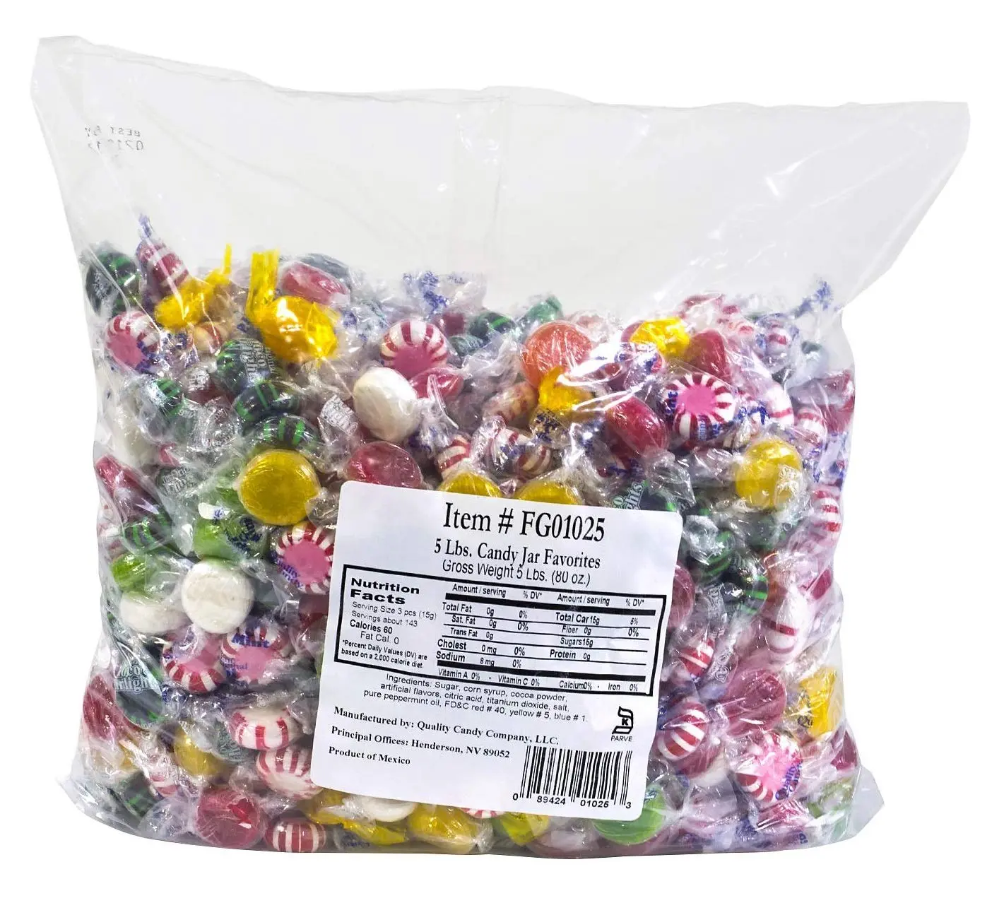 Quality Candy Hard Candies, Assorted, 80 Oz. (210-00052)