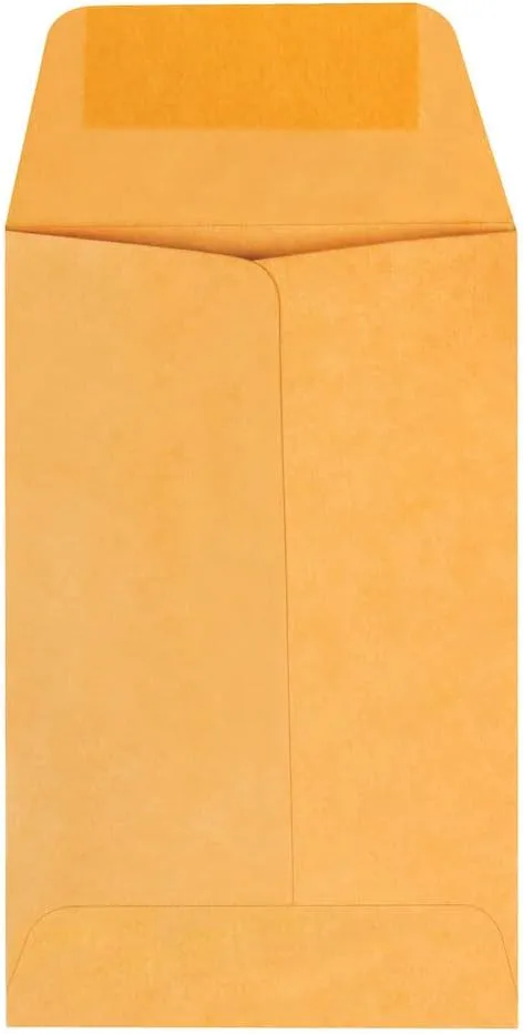 Quality Park #1 Coin and Small Parts Envelope with Gummed Flap for Home or Office Use, 28 lb. Brown Kraft, 2-1/4 x 3-1/2, 500 per Box (50162) #1 - 2-1/4 x 3-1/2