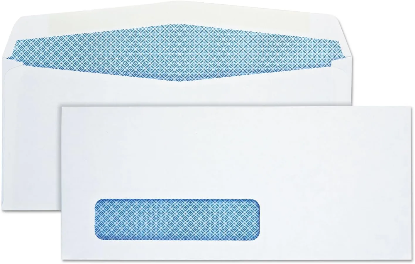 Quality Park #10 Security Window Envelopes, Gummed, White, 500 per box (90130)